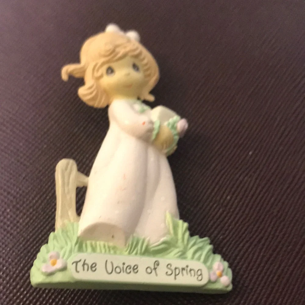 Vintage Precious Moments Samuel j Butcher brooch